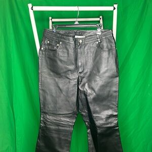 Leather Flare Pants, Jeanology